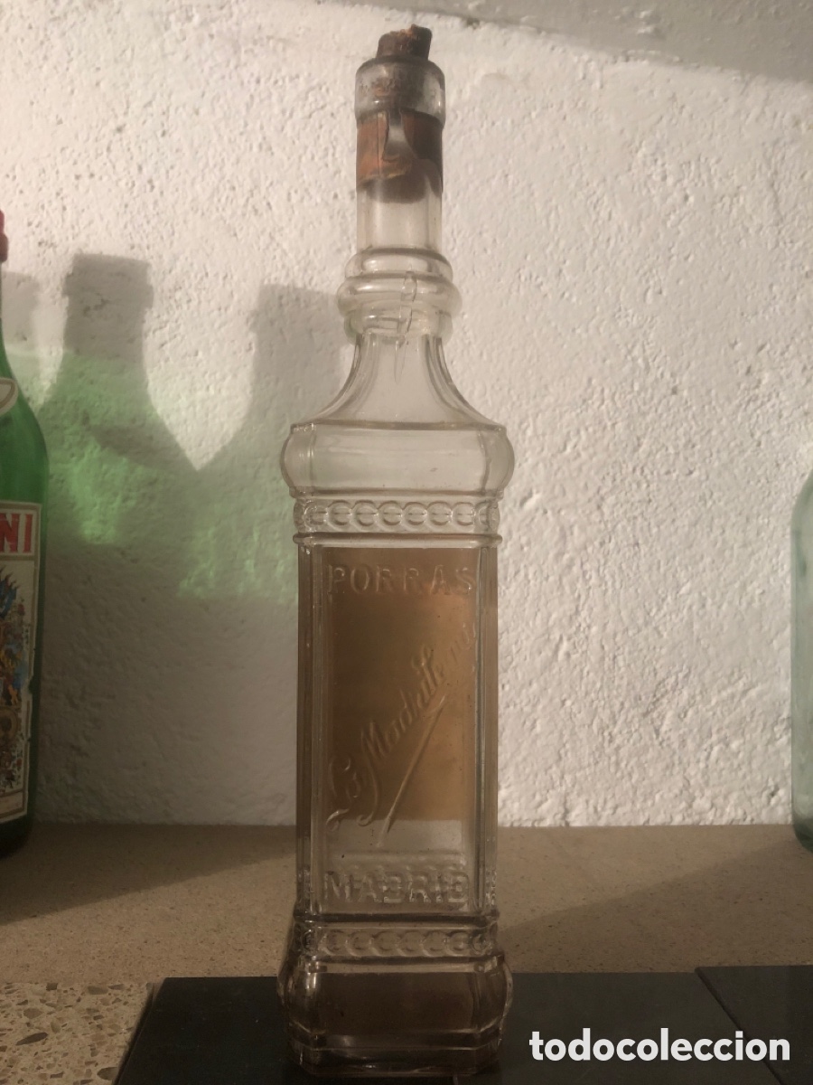 Botellas antiguas: Botella An&iacute;s Escarchado La Madrile&ntilde;a - Foto 2