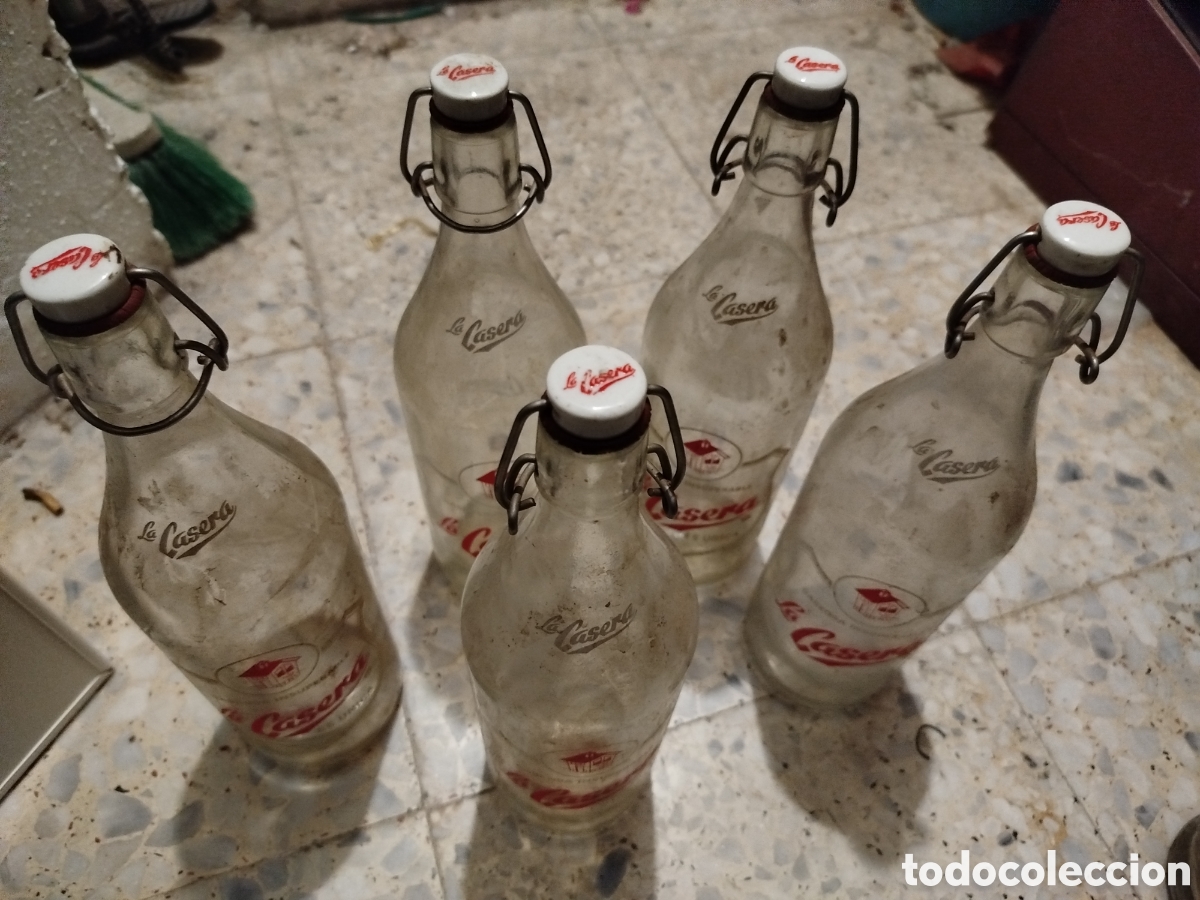 Botellas antiguas: 5 botellas antiguas de la Casera - Foto 1
