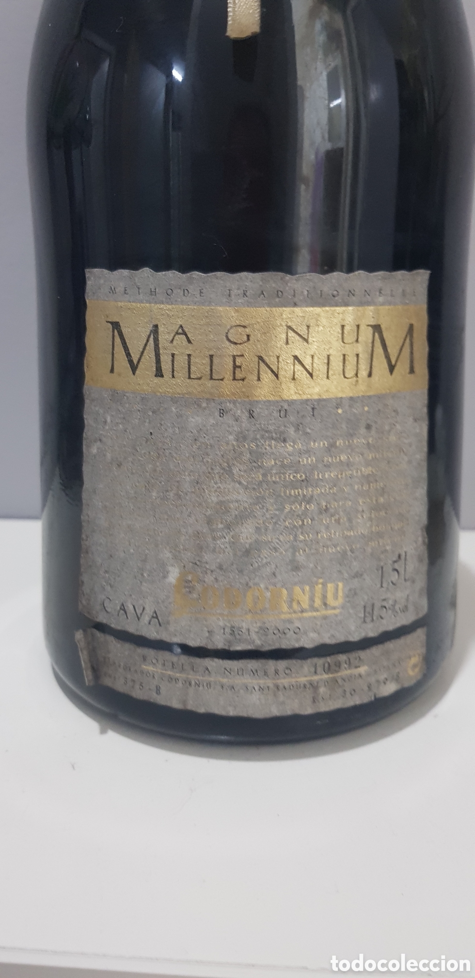 Botellas antiguas: Botella de cava exclusiva codorniu Magnum millenium de 1.5l - Foto 2
