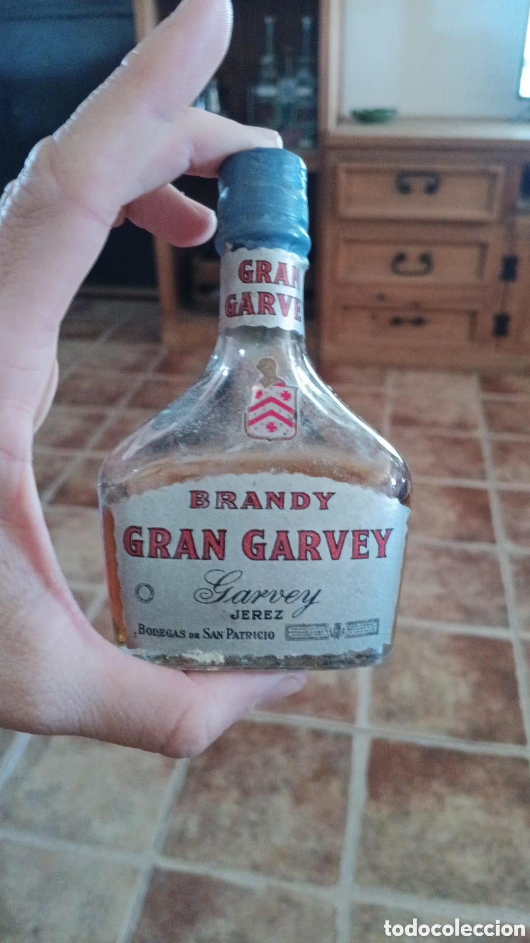 Botellas antiguas: Botella Brandy Gran Garvey - Foto 1