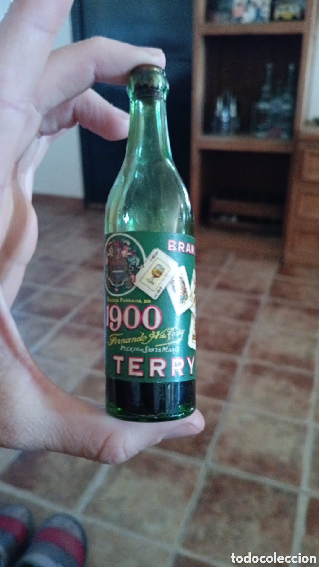 Botellas antiguas: Botellin Brandy Terry 1900 - Foto 1