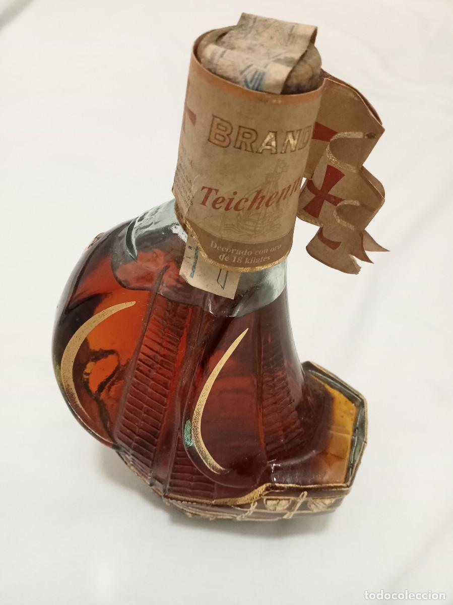 Botellas antiguas: Botella Brandy Teichenne Caravela - Foto 6