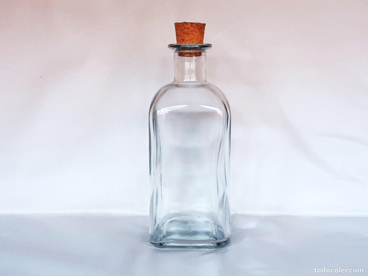 Botellas antiguas: FRASCA DE CRISTAL MOLDEADO 1 L (1) - Foto 1