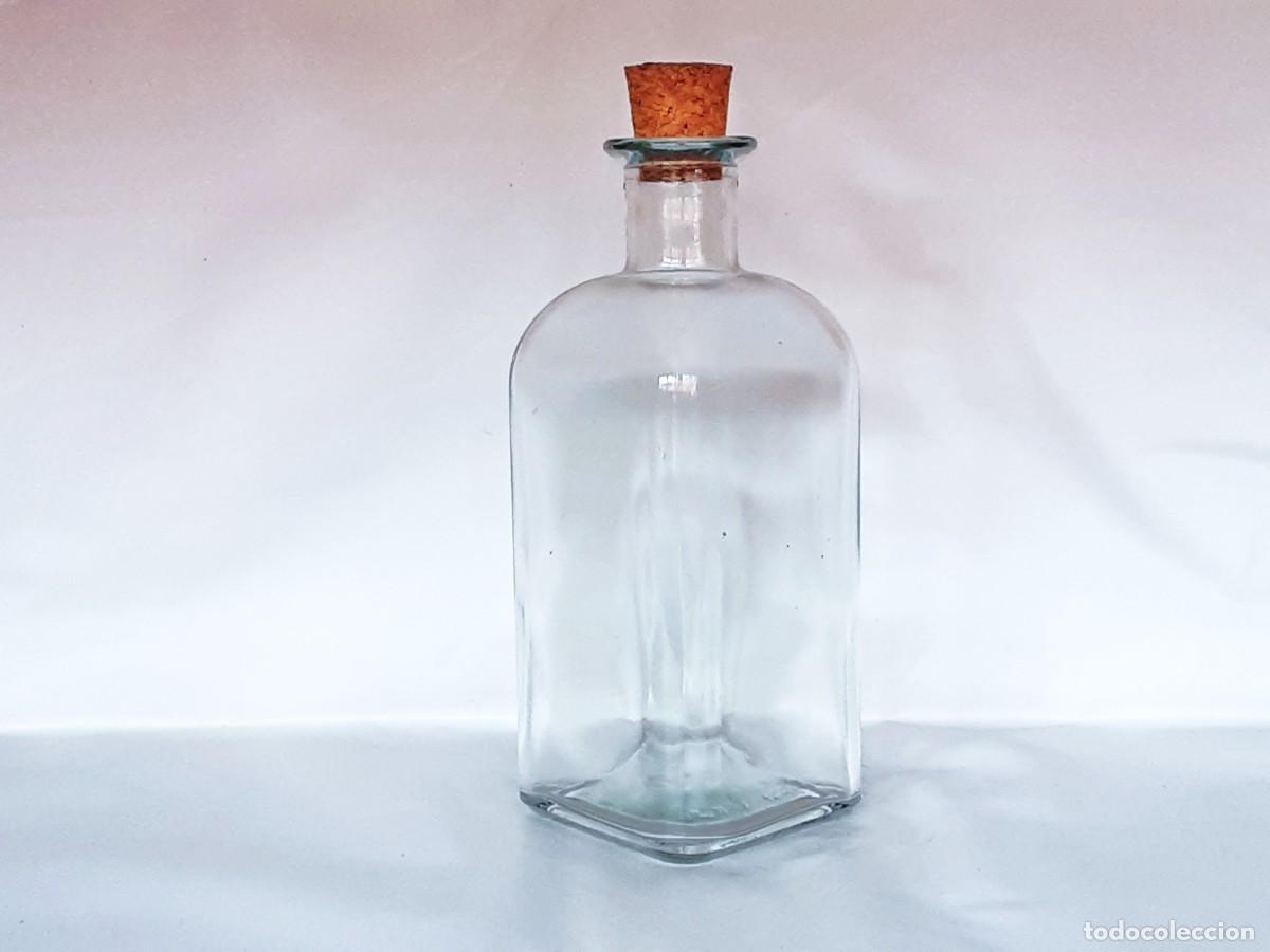 Botellas antiguas: FRASCA DE CRISTAL MOLDEADO 1 L (1) - Foto 2
