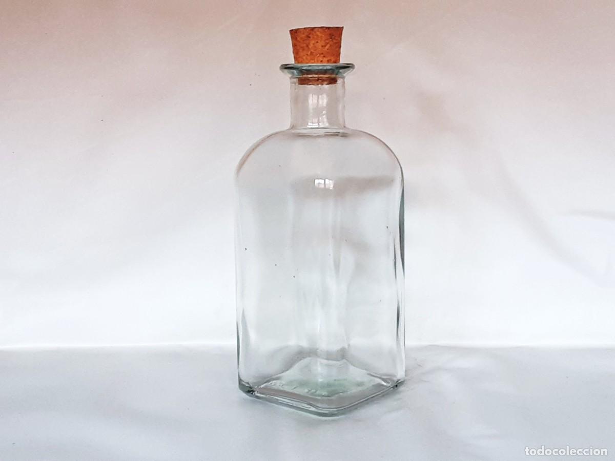 Botellas antiguas: FRASCA DE CRISTAL MOLDEADO 1 L (1) - Foto 3