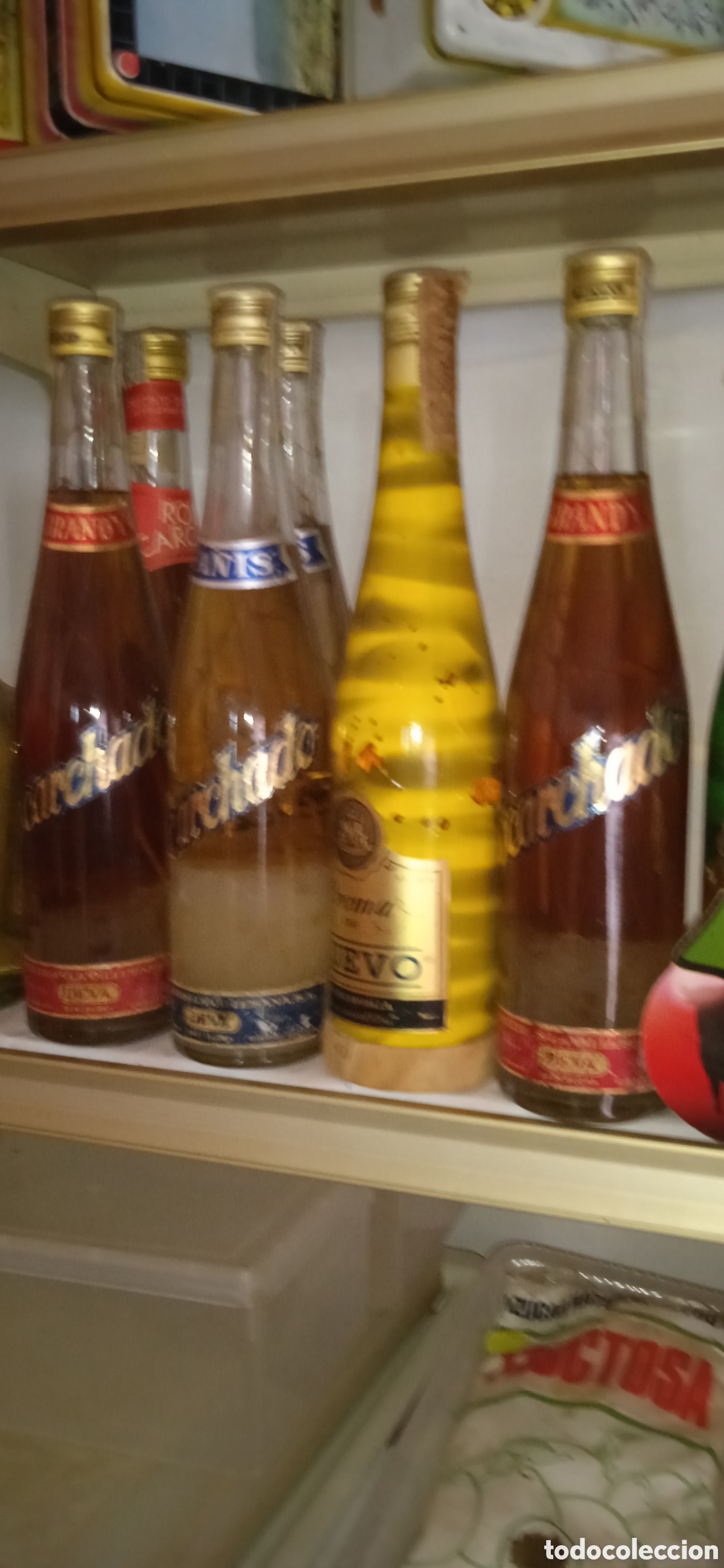 Botellas antiguas: Lote 6 Botellas Anis Escarchado - Foto 1