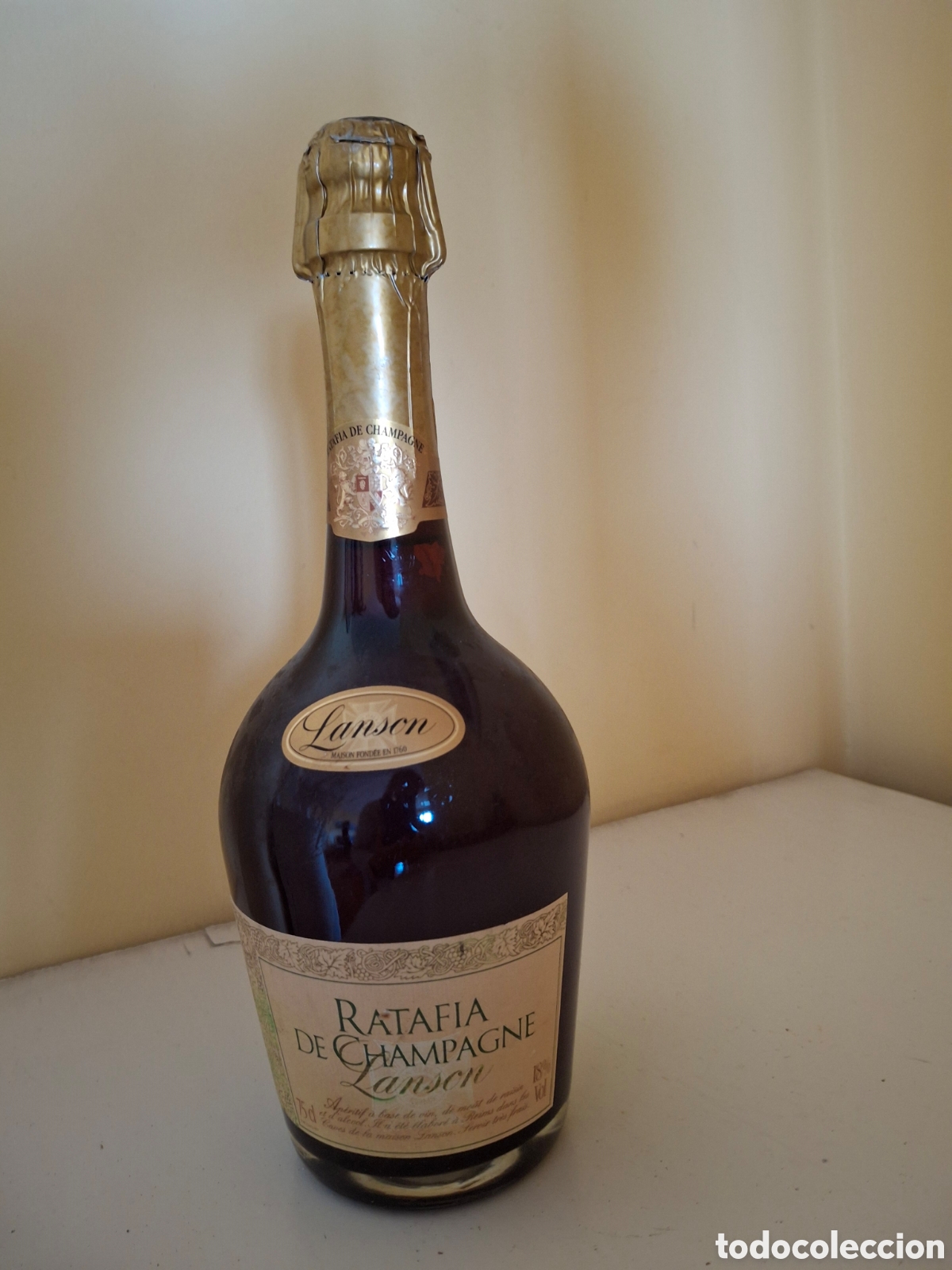 Botellas antiguas: Ratafia de champagne Lanson - Foto 2