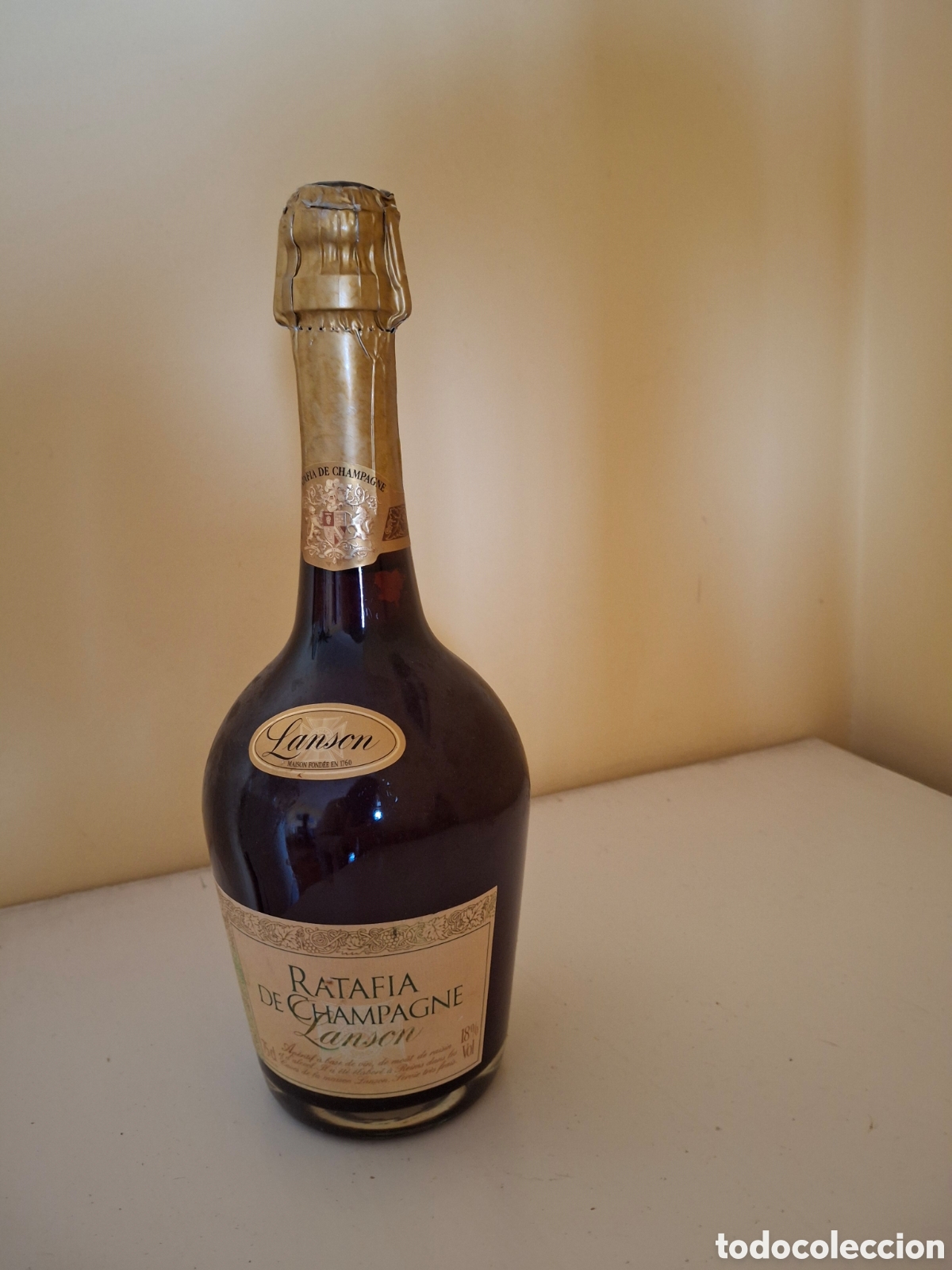Botellas antiguas: Ratafia de champagne Lanson - Foto 1