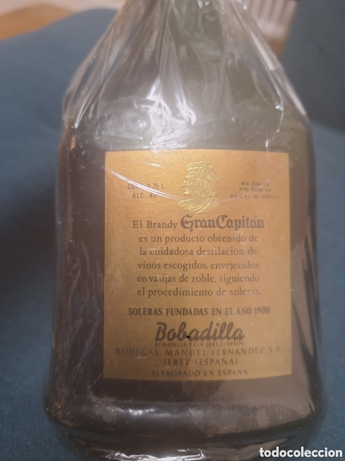 Botellas antiguas: BRANDY EDICI&Oacute;N LIMITADA GRAM CAPITAN - Foto 8