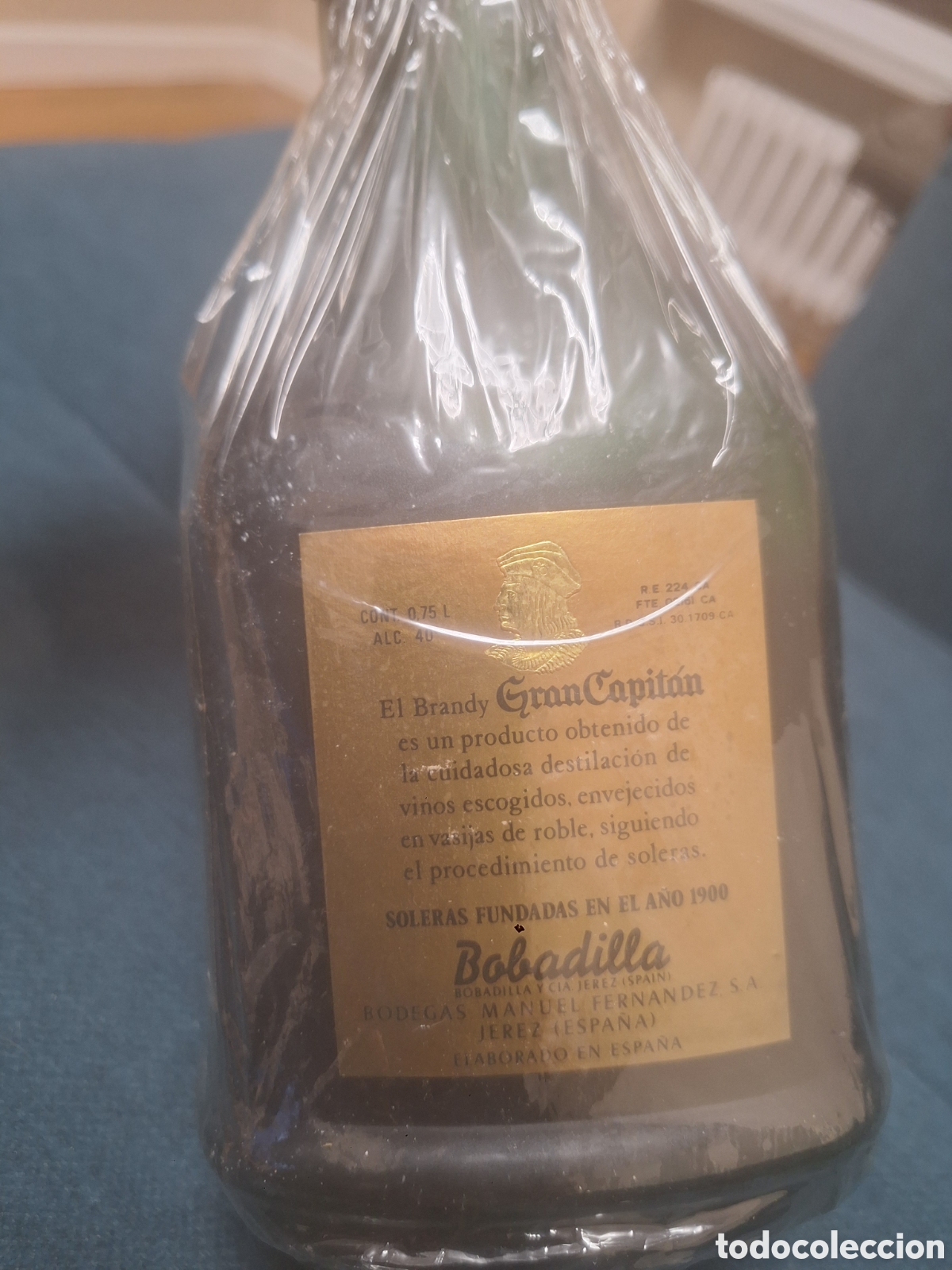 Botellas antiguas: BRANDY EDICI&Oacute;N LIMITADA GRAM CAPITAN - Foto 1