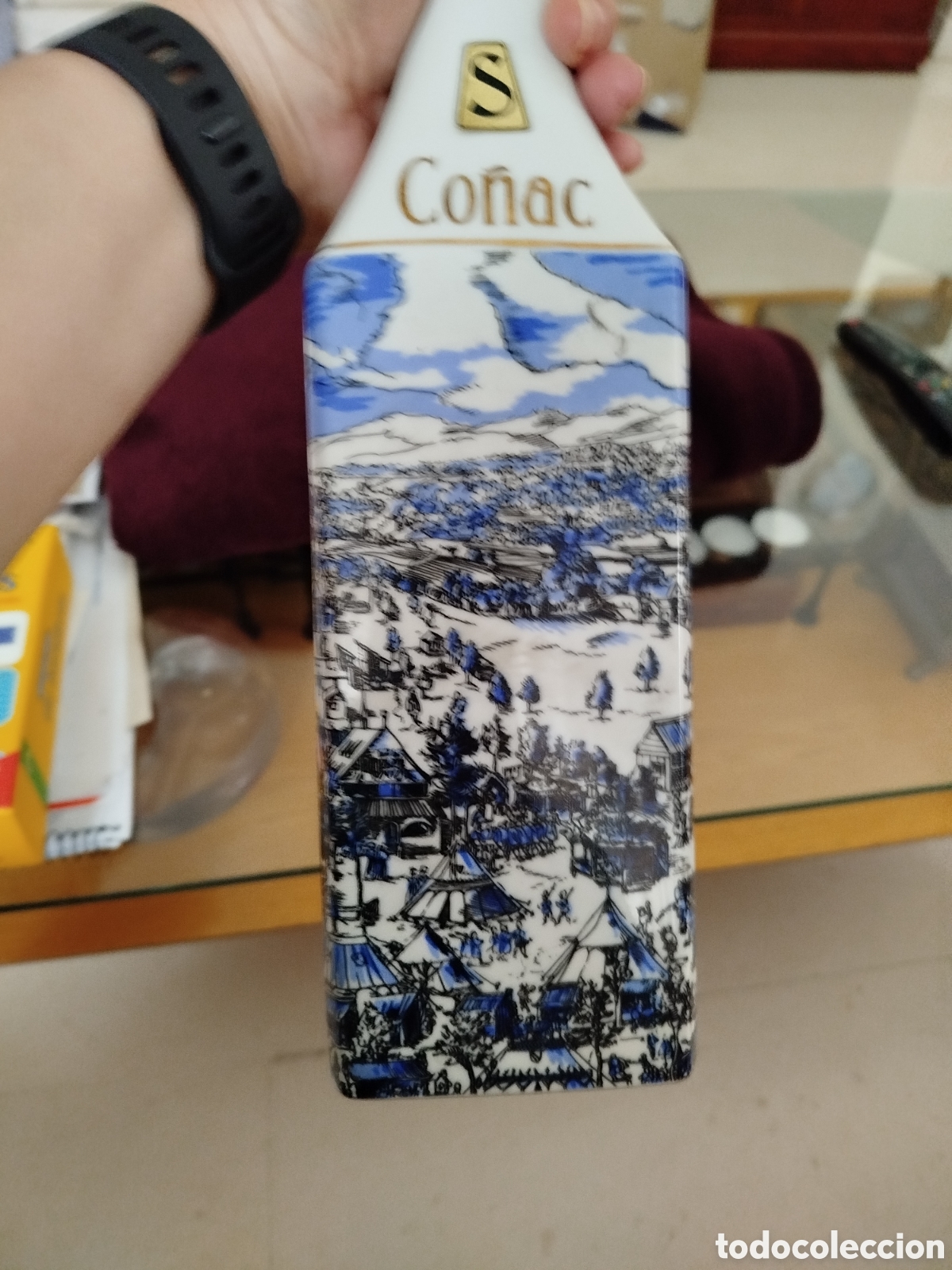 Botellas antiguas: Botella decantador en ceramica - Foto 2