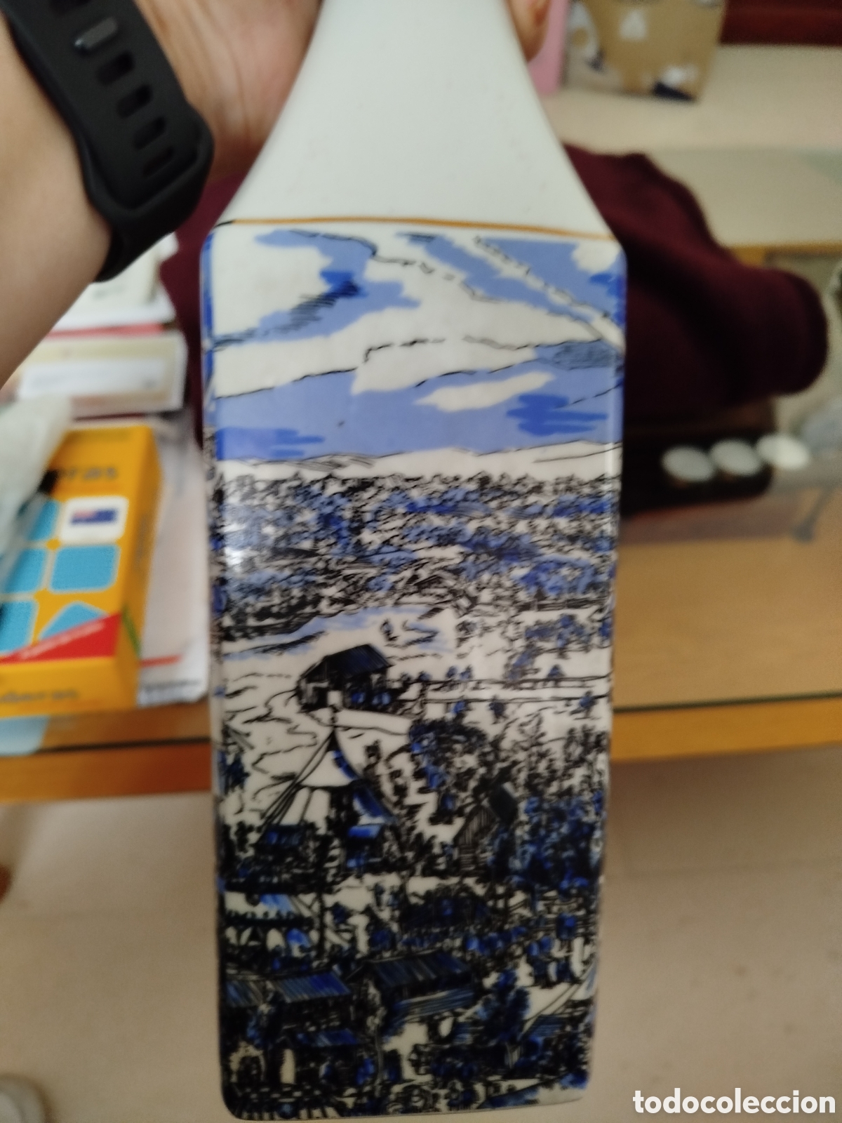 Botellas antiguas: Botella decantador en ceramica - Foto 4