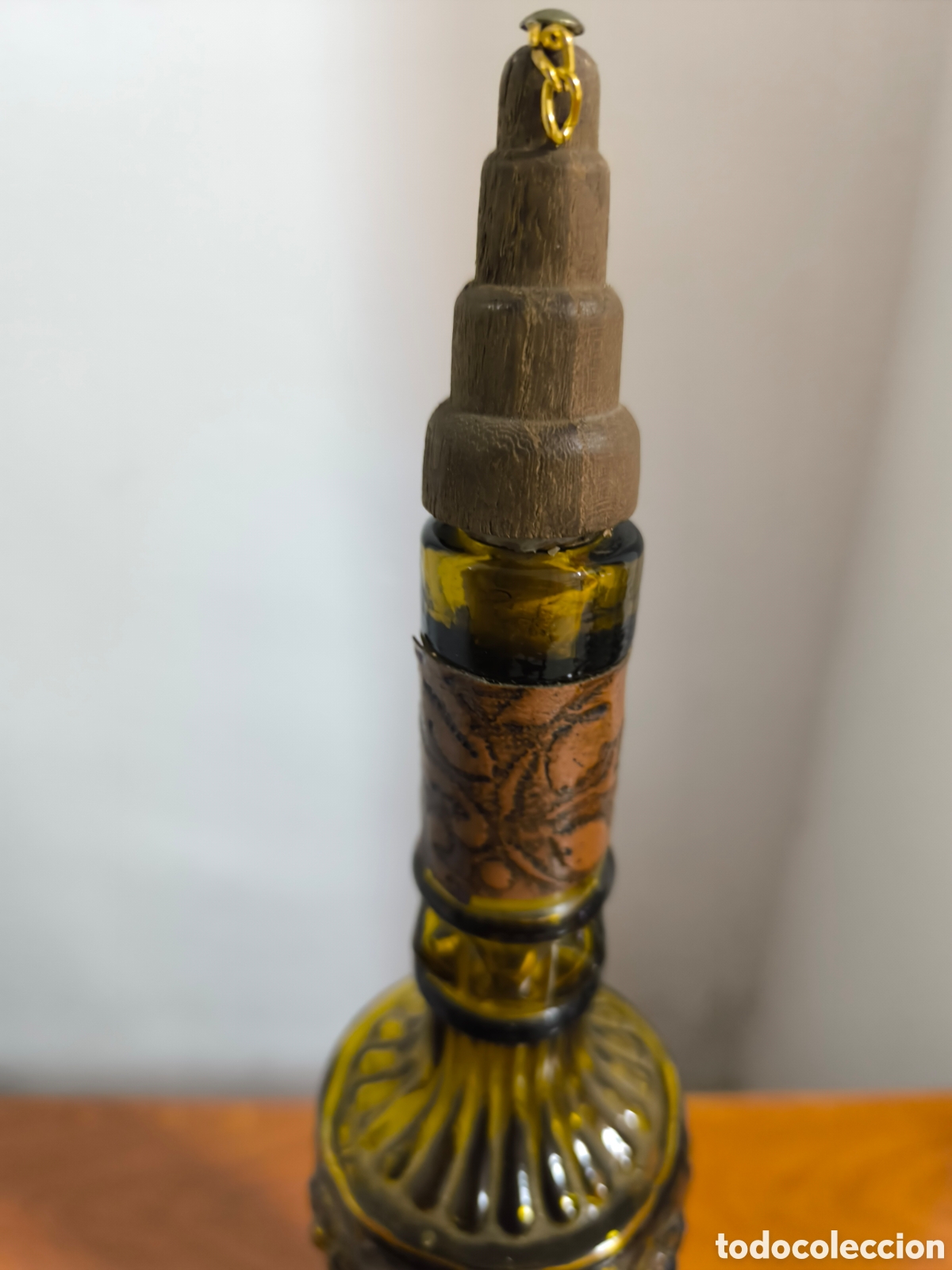 Botellas antiguas: Botella de vidrio vintage de cervantes - Foto 2