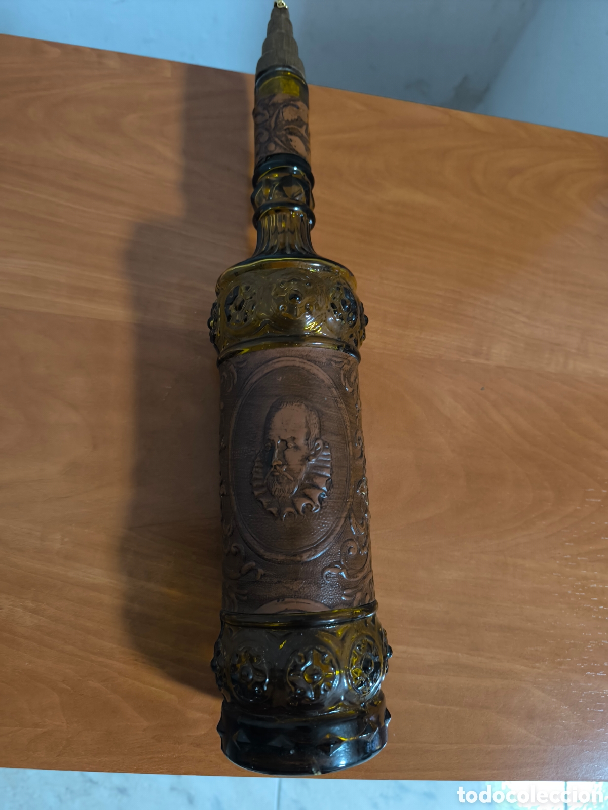 Botellas antiguas: Botella de vidrio vintage de cervantes - Foto 6