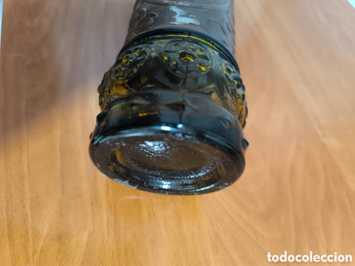 Botellas antiguas: Botella de vidrio vintage de cervantes - Foto 7