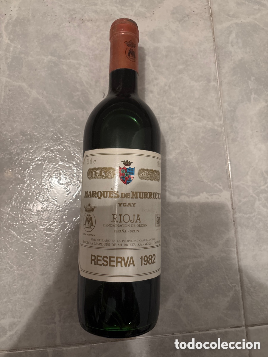 Botellas antiguas: Rioja Marqu&eacute;s de Murrieta 1982 - Foto 1
