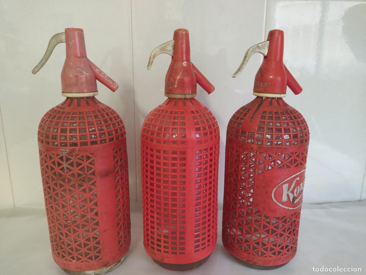 Botellas antiguas: LOTE DE 3 SIFONES KONGA - Foto 3