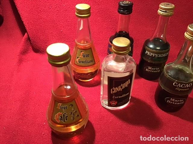 Botellas antiguas: LOTE MINIATURAS DE BOTELLAS DE LICOR - Foto 3