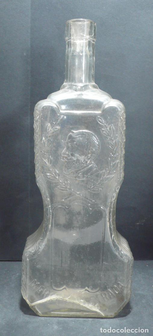 Botellas antiguas: BOTELLA DE CRISTAL DE ANIS - Foto 1