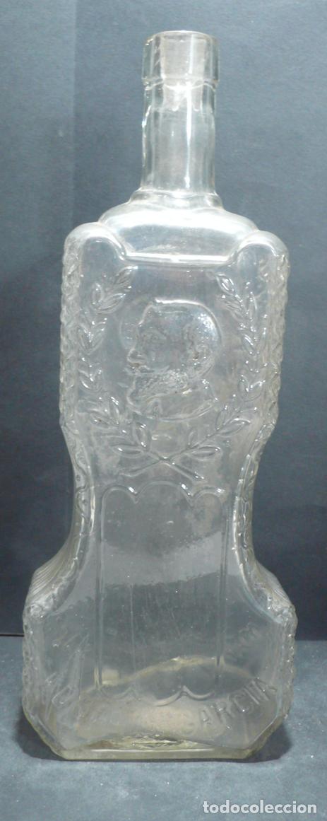 Botellas antiguas: BOTELLA DE CRISTAL DE ANIS - Foto 2