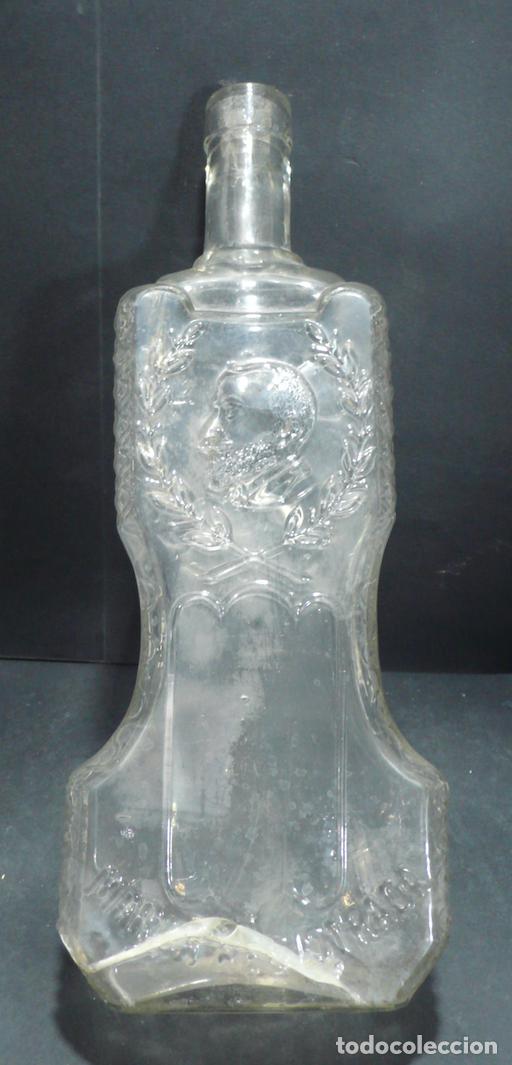 Botellas antiguas: BOTELLA DE CRISTAL DE ANIS - Foto 3