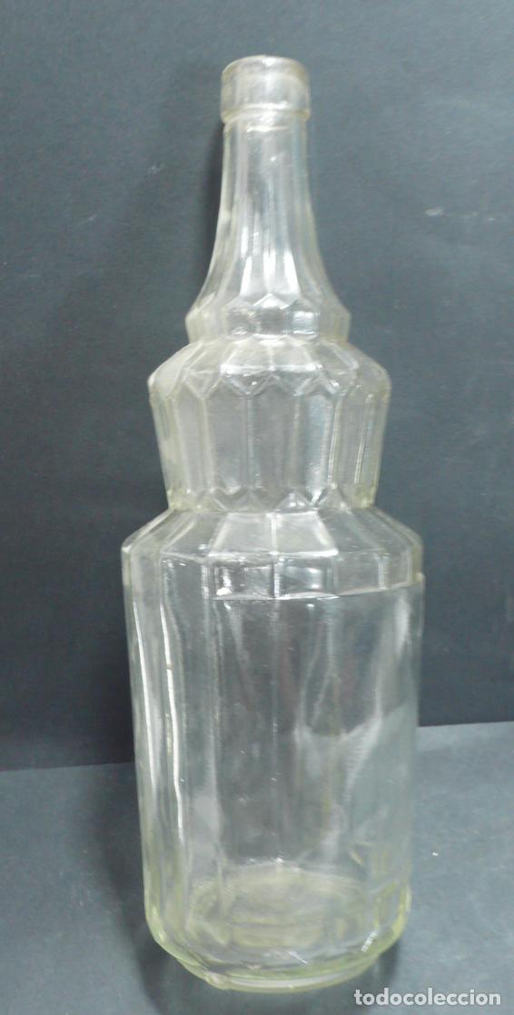 Botellas antiguas: TRES BOTELLAS DE CRISTAL - Foto 3