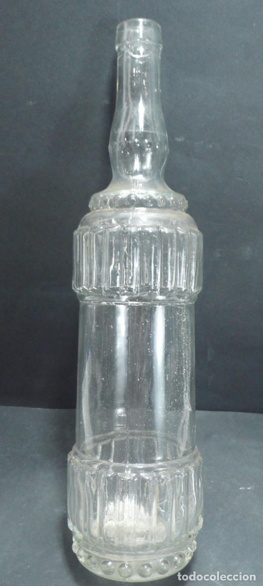 Botellas antiguas: TRES BOTELLAS DE CRISTAL - Foto 4