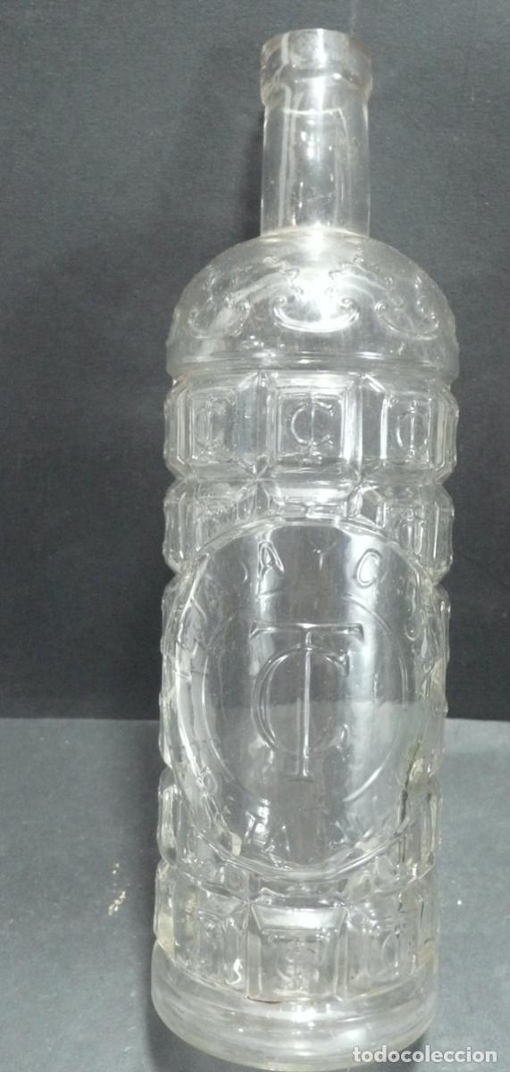 Botellas antiguas: TRES BOTELLAS DE CRISTAL - Foto 2
