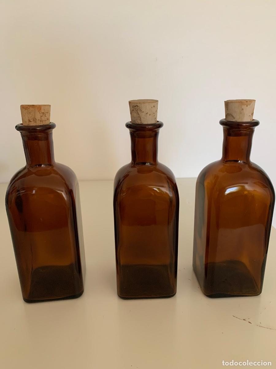 Botellas antiguas: Botella cristal ambar - Foto 1