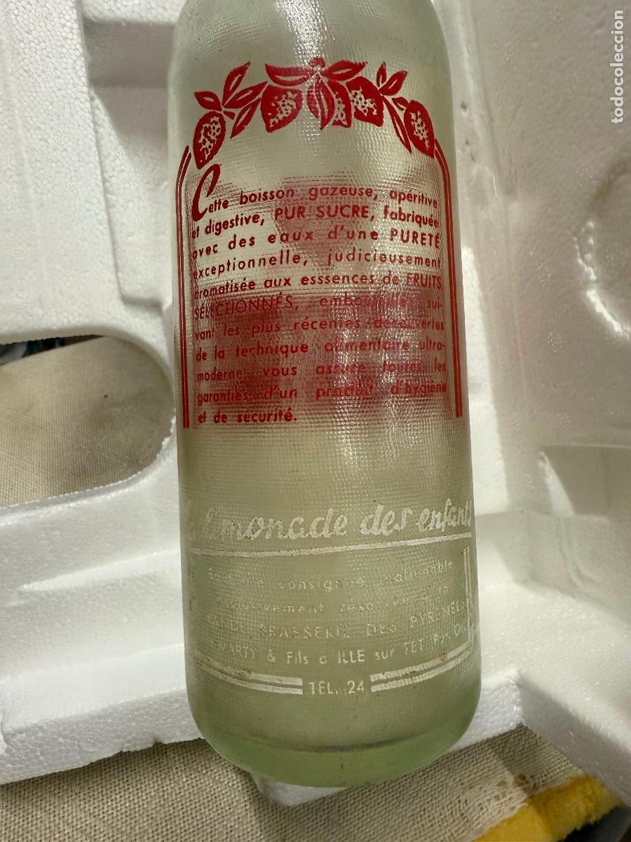 Botellas antiguas: LIMONETTE D&rsquo;ILLE. Antigua botella de limonada. 31cms - Foto 3