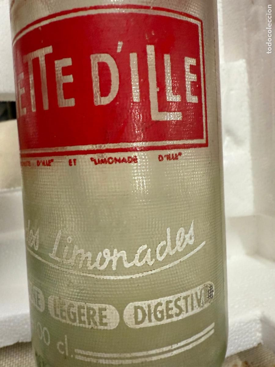 Botellas antiguas: LIMONETTE D&rsquo;ILLE. Antigua botella de limonada. 31cms - Foto 6