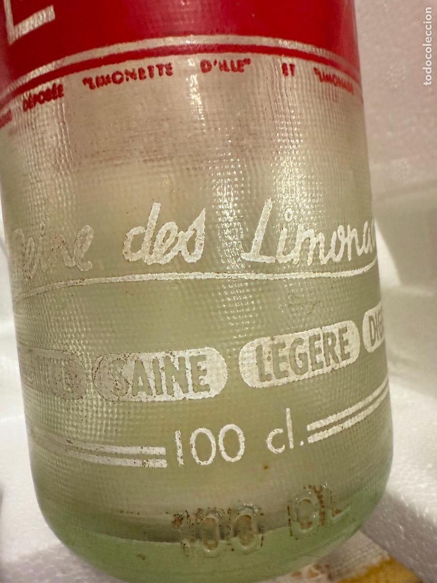Botellas antiguas: LIMONETTE D&rsquo;ILLE. Antigua botella de limonada. 31cms - Foto 9