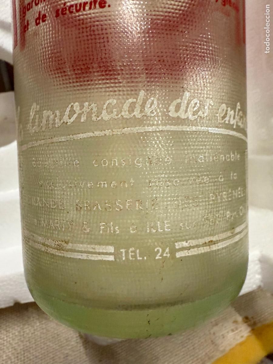 Botellas antiguas: LIMONETTE D&rsquo;ILLE. Antigua botella de limonada. 31cms - Foto 11
