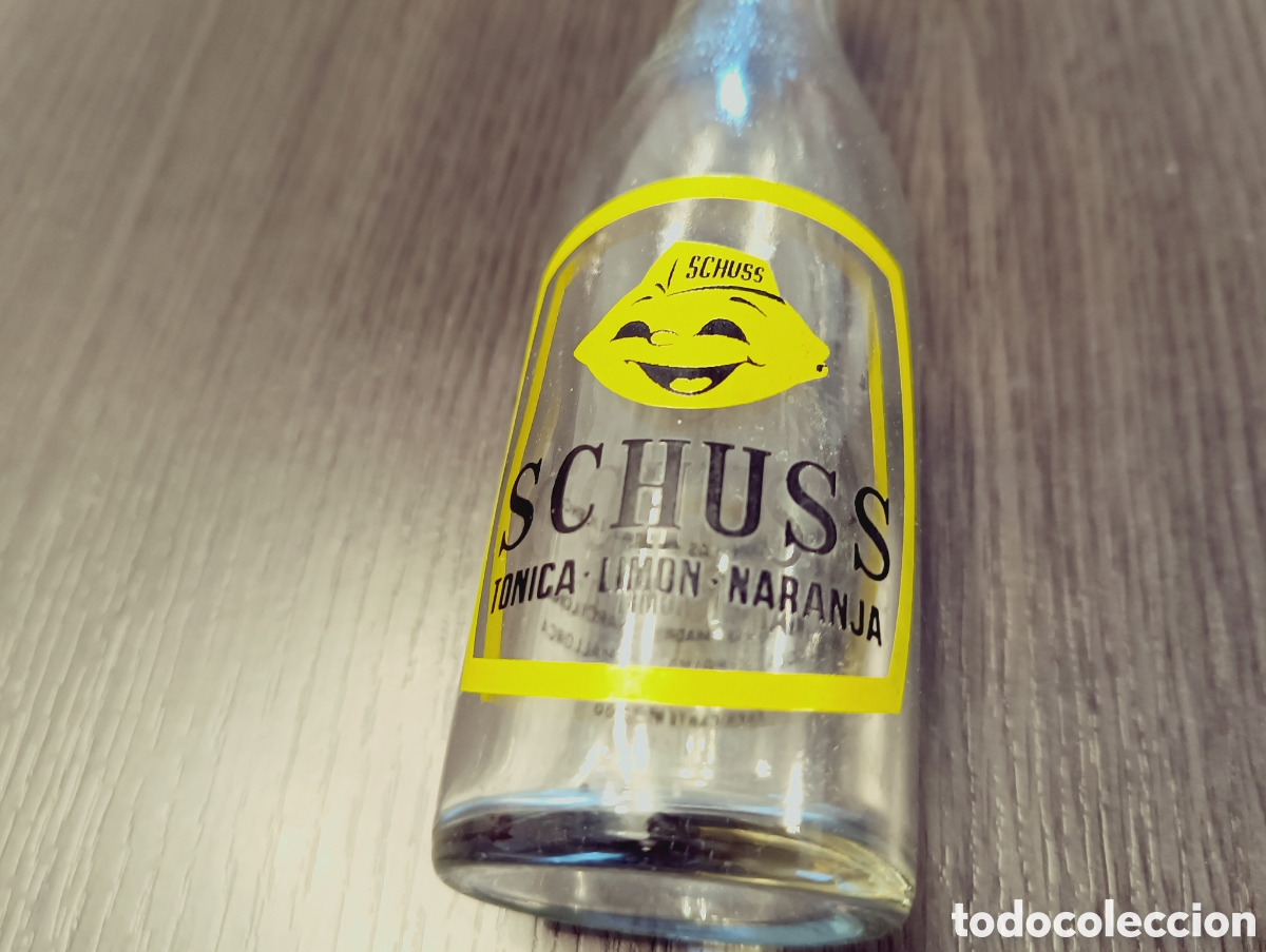 Botellas antiguas: Botellin Refresco Antiguo SCHUSS - Foto 2