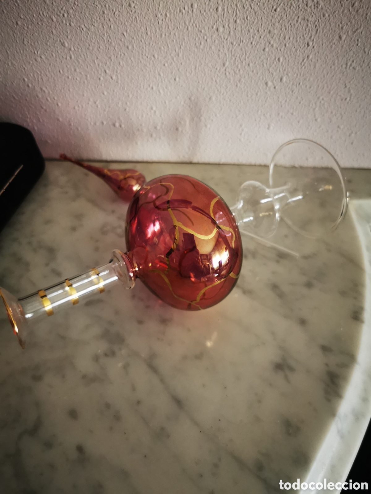 Botellas antiguas: Botella perfume vintage cristal de Murano - Foto 3