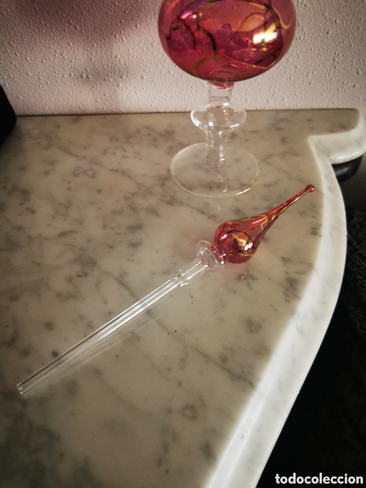 Botellas antiguas: Botella perfume vintage cristal de Murano - Foto 4