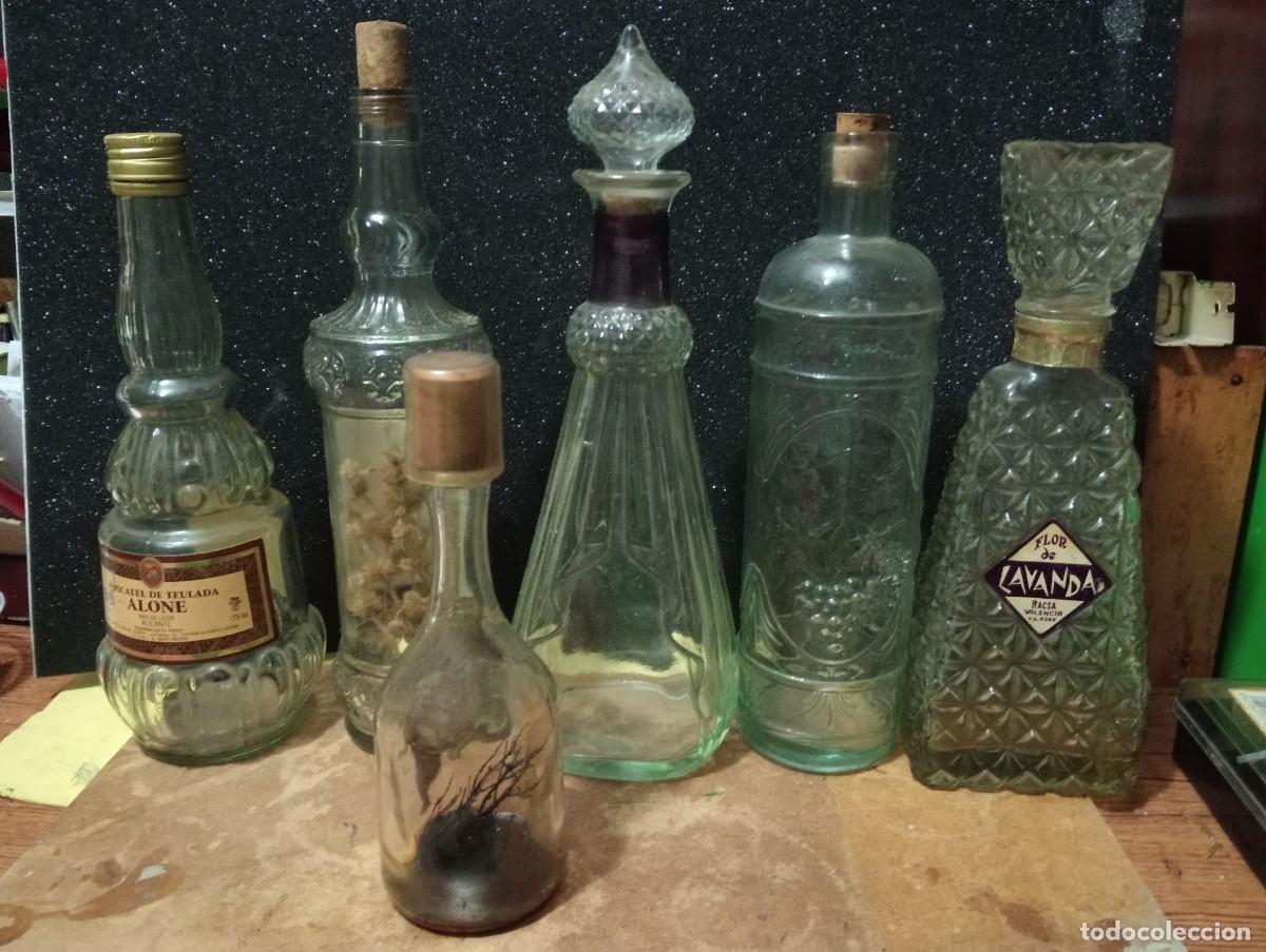 Botellas antiguas: Lote de seis botellas para coleccionar - Foto 1