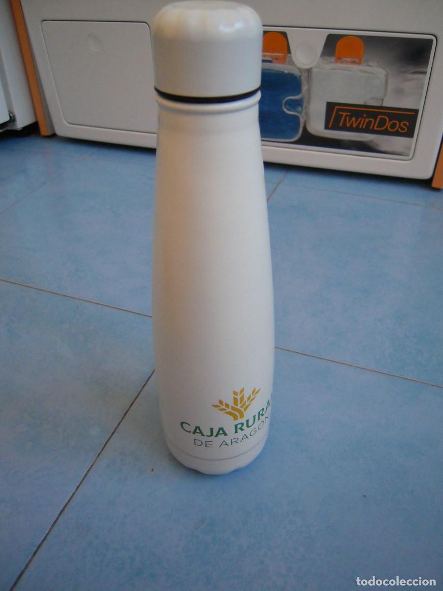 Botellas antiguas: Botella aluminio publicidad - Foto 1