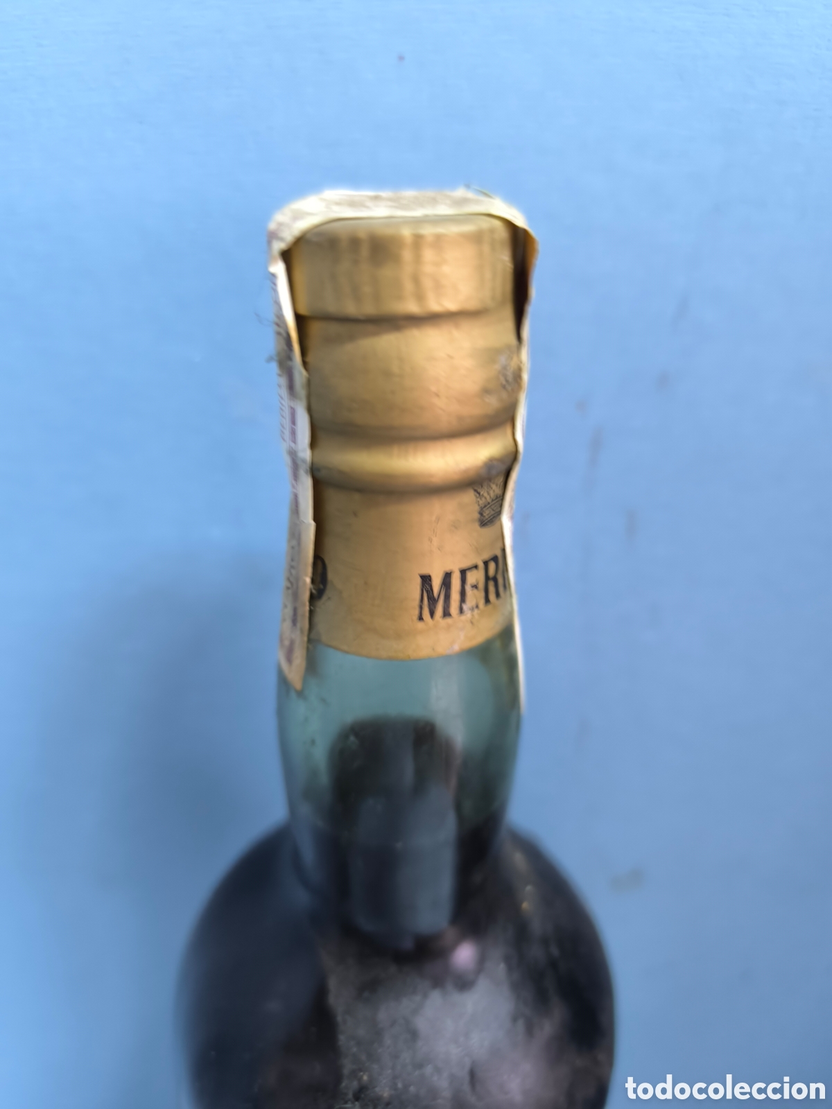 Botellas antiguas: Gran Ponche Cervantes, Marqu&eacute;s del M&eacute;rito - Foto 3