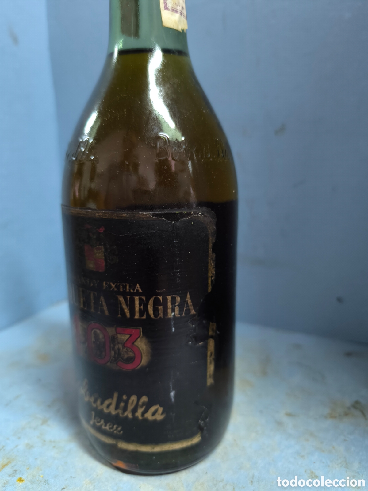 Botellas antiguas: BRANDY EXTRA ETIQUETA NEGRA 103 - Foto 5