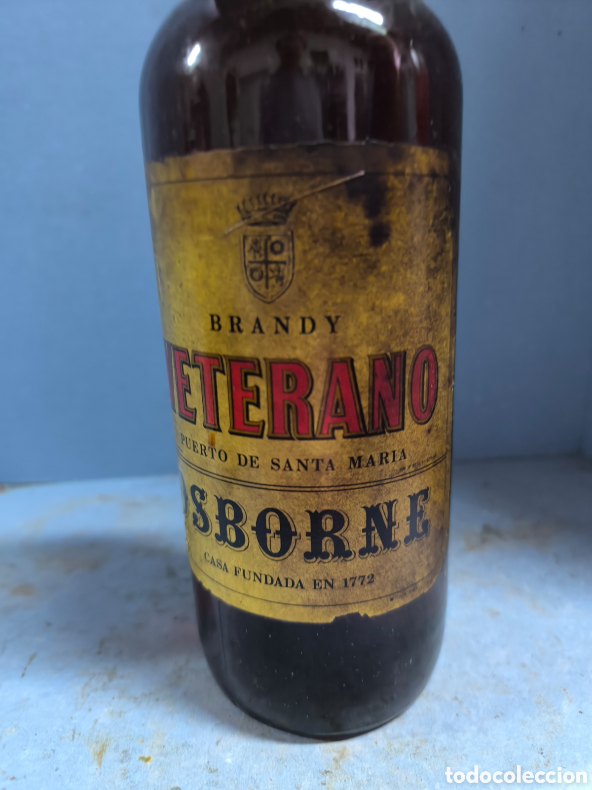 Botellas antiguas: BRANDY VETERANO OSBORNE - Foto 3