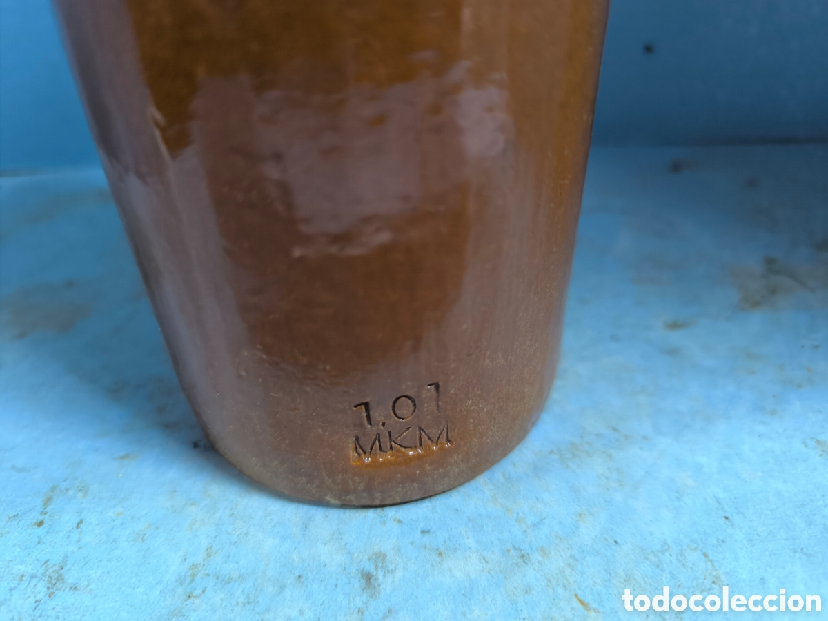 Botellas antiguas: BOTELLA DE GREES, BARRO CURAZAO llena - Foto 5