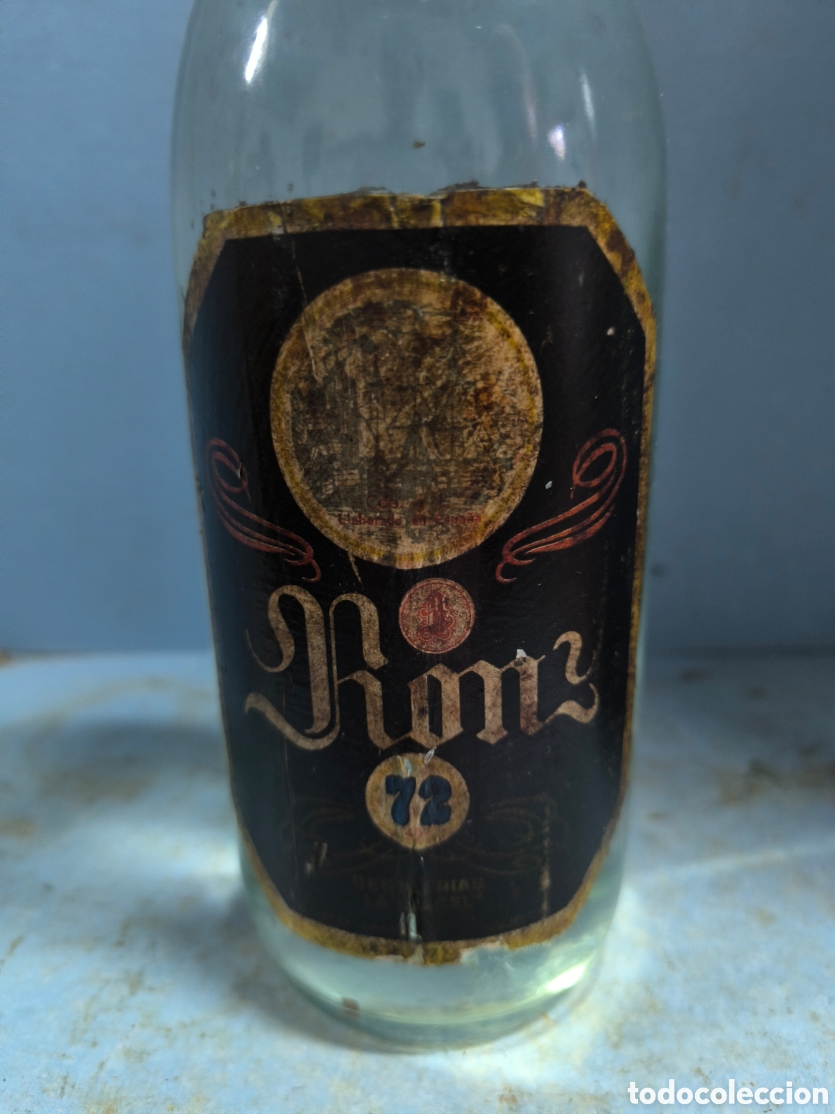Botellas antiguas: Ron 72 antigua botella - Foto 2