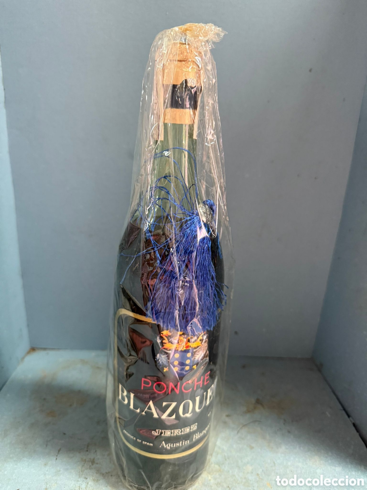 Botellas antiguas: PONCHE BLAZQUEZ. BODEGAS AGUSTIN BLAZQUEZ. - Foto 2