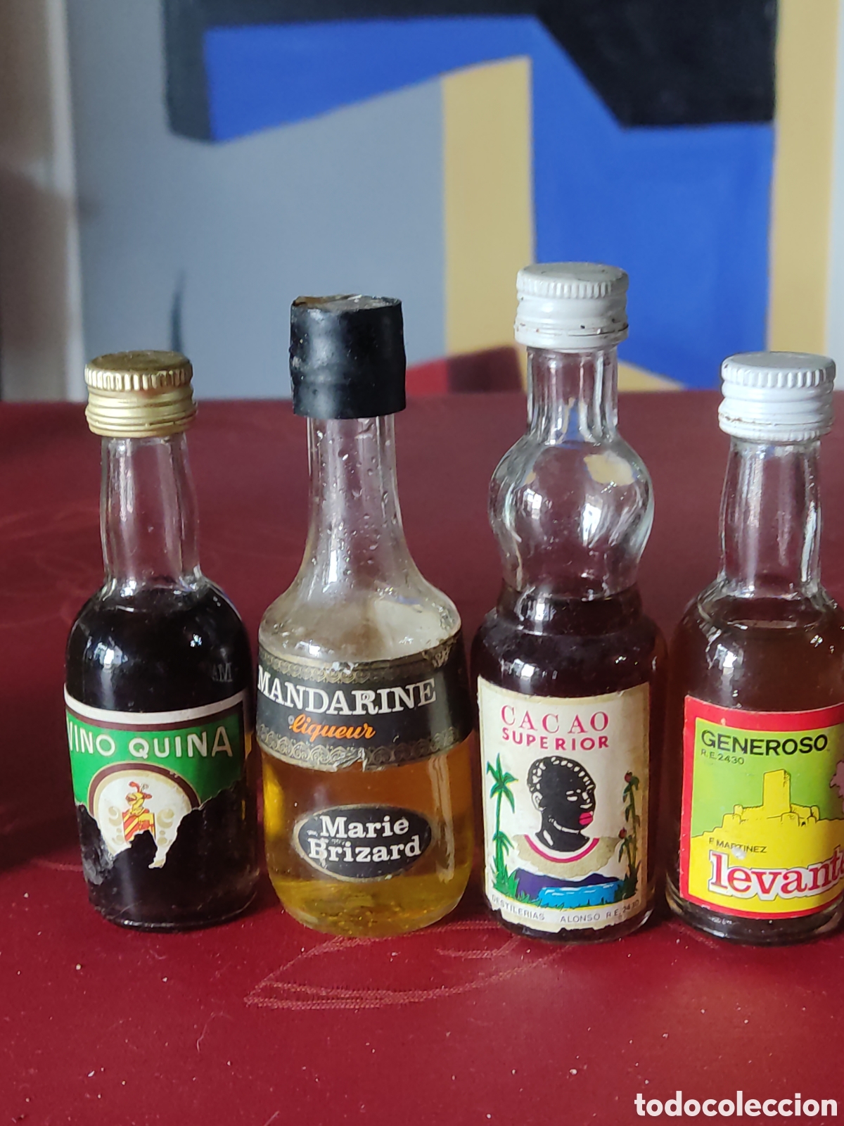 Botellas antiguas: 13 botellines cristal de licores - Foto 4