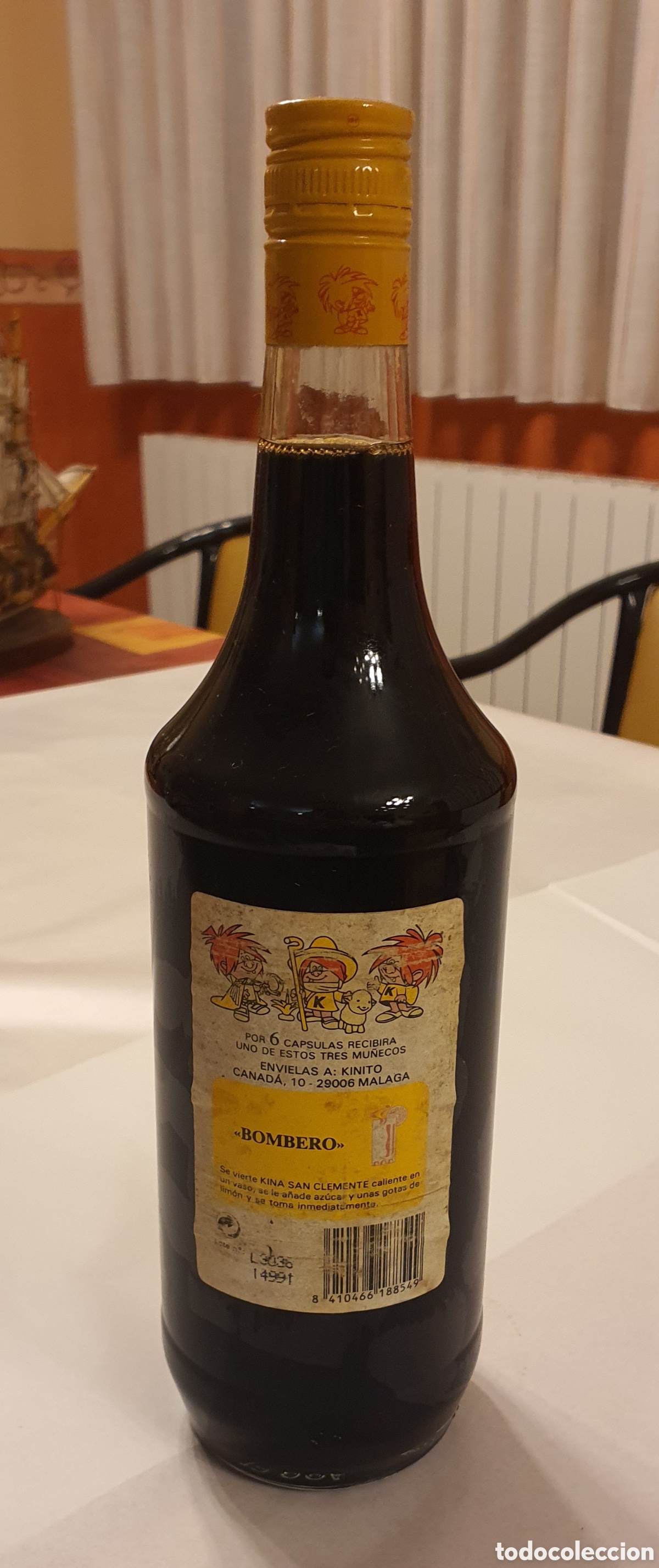 Botellas antiguas: Antigua botella kina San Clemente - Foto 2