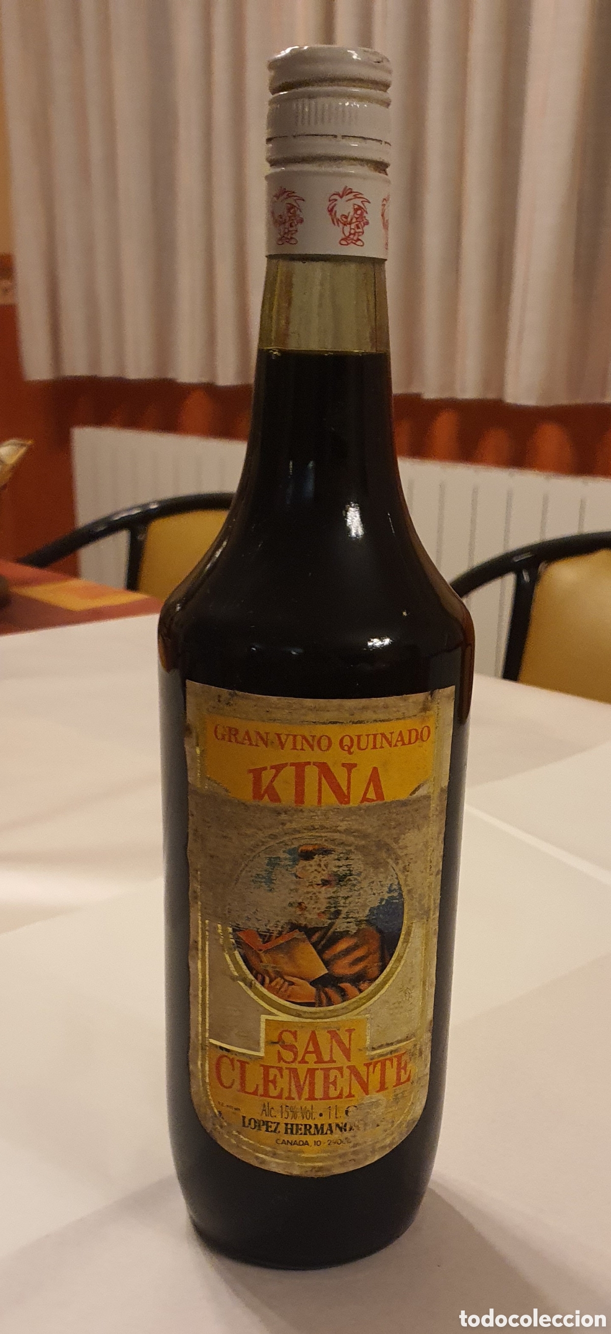 Botellas antiguas: Antigua botella kina San Clemente - Foto 1