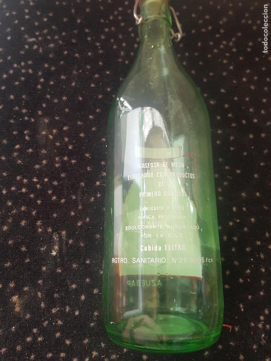 Botellas antiguas: AZUEBAR CARBONICAS EL CID - Foto 3