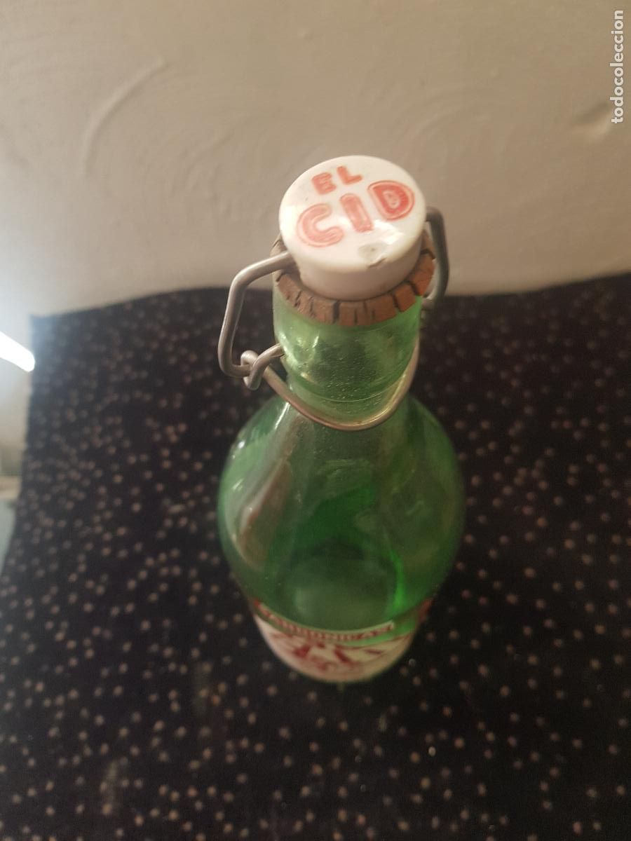 Botellas antiguas: AZUEBAR CARBONICAS EL CID - Foto 4
