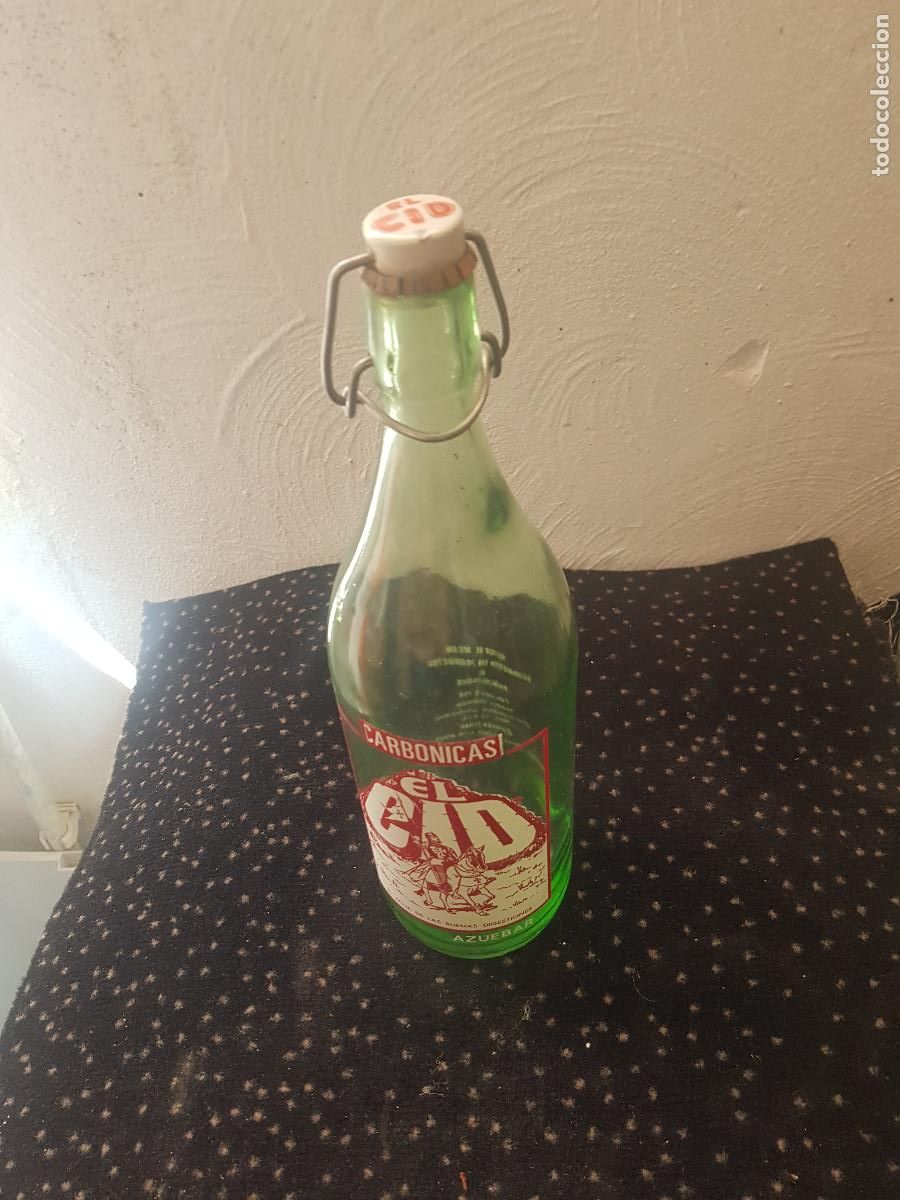 Botellas antiguas: AZUEBAR CARBONICAS EL CID - Foto 5